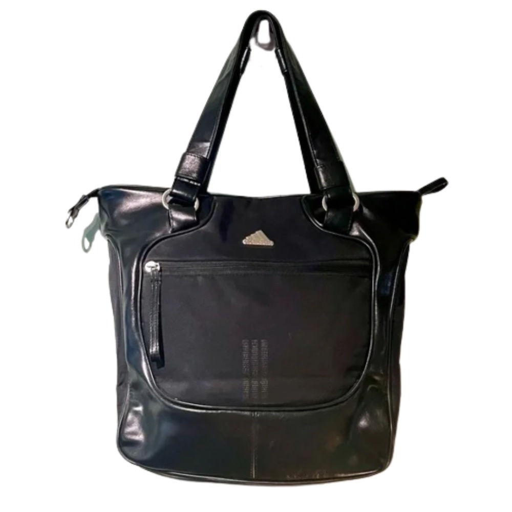 Vintage Adidas Small Tote Bag, Black and Pink